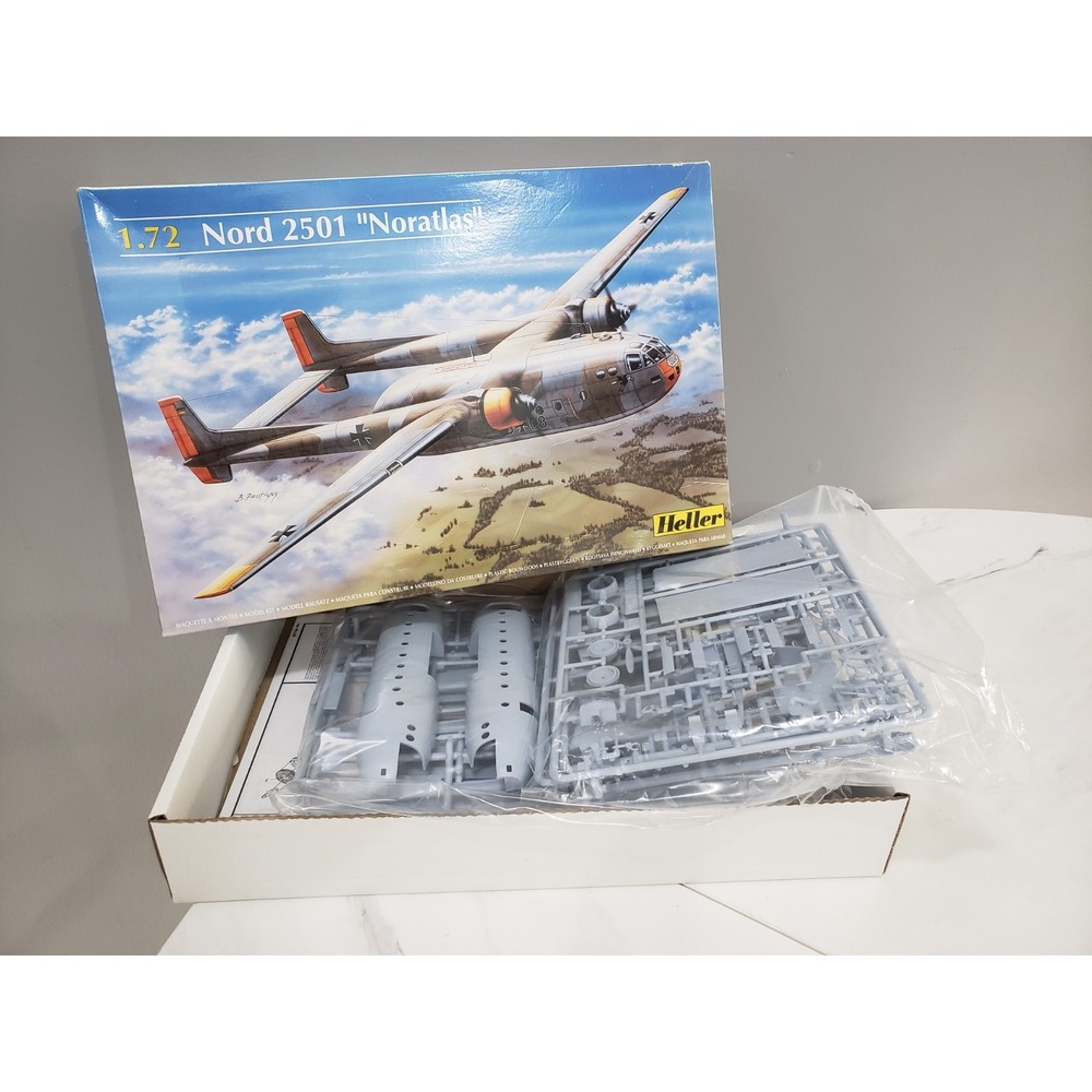 NEW OPEN BOX Heller #80374 1/72 Nord 2501 Noratlas Model Plane Kit
